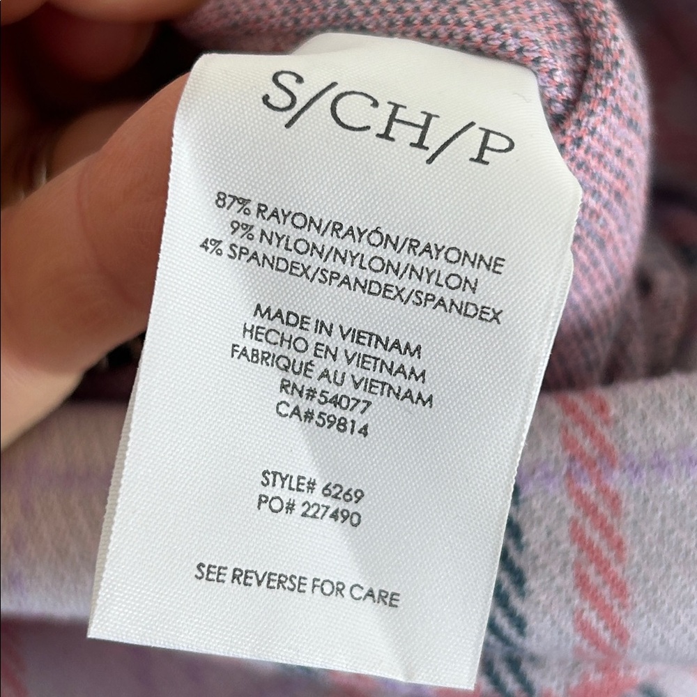 CAbi Pink Plaid Ankle Pants - Picture 10 of 15